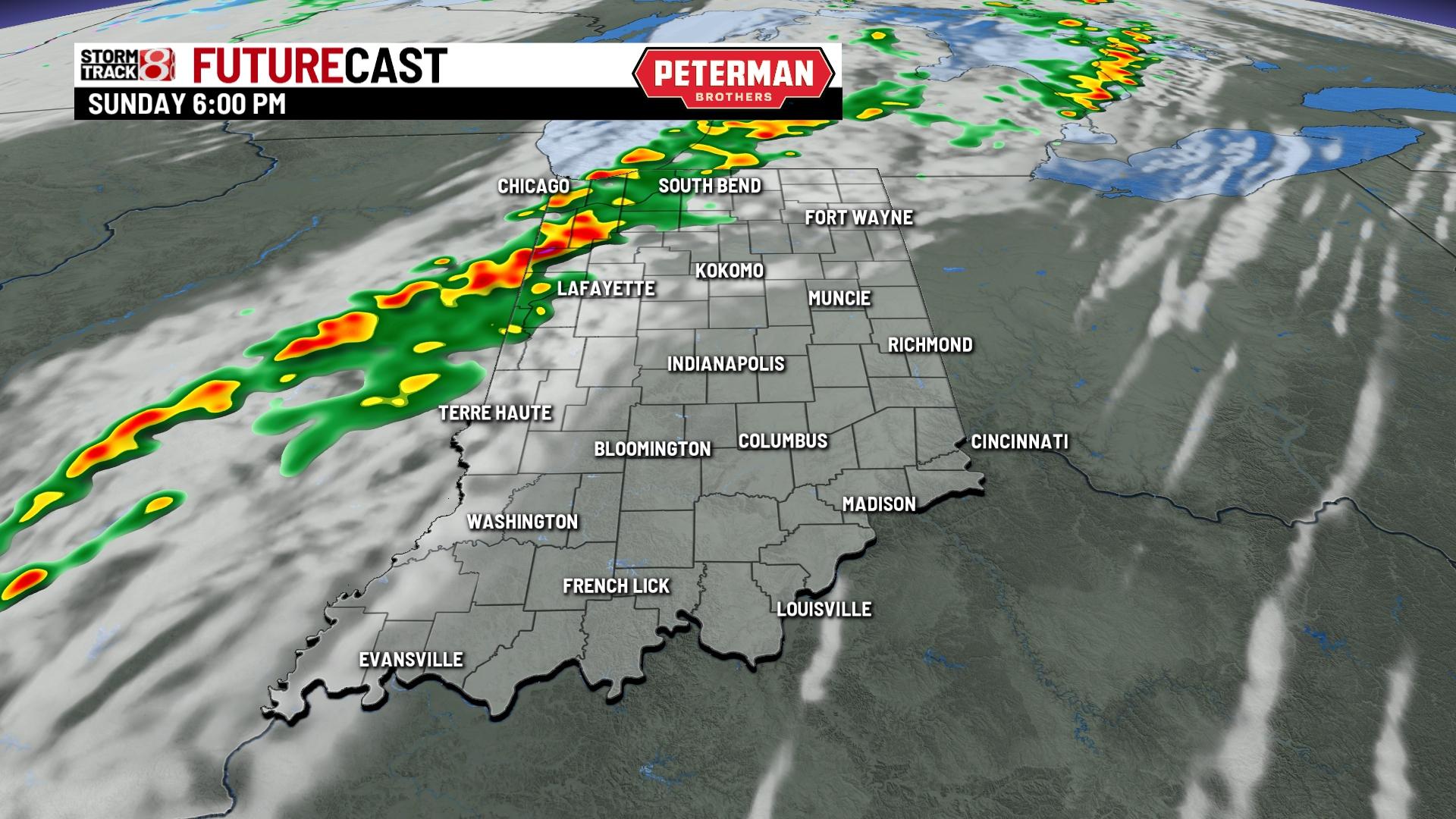 Another warm day with storms Sunday night - Indianapolis News | Indiana ...