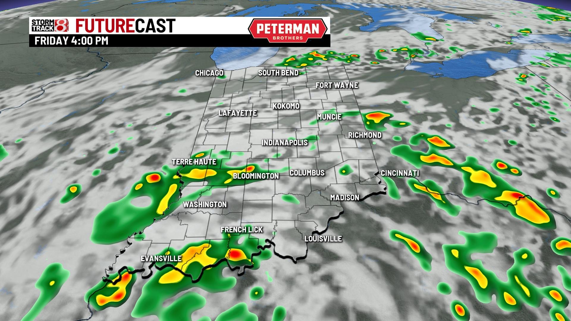 Rain, storm chances continue into Thursday - Indianapolis News ...