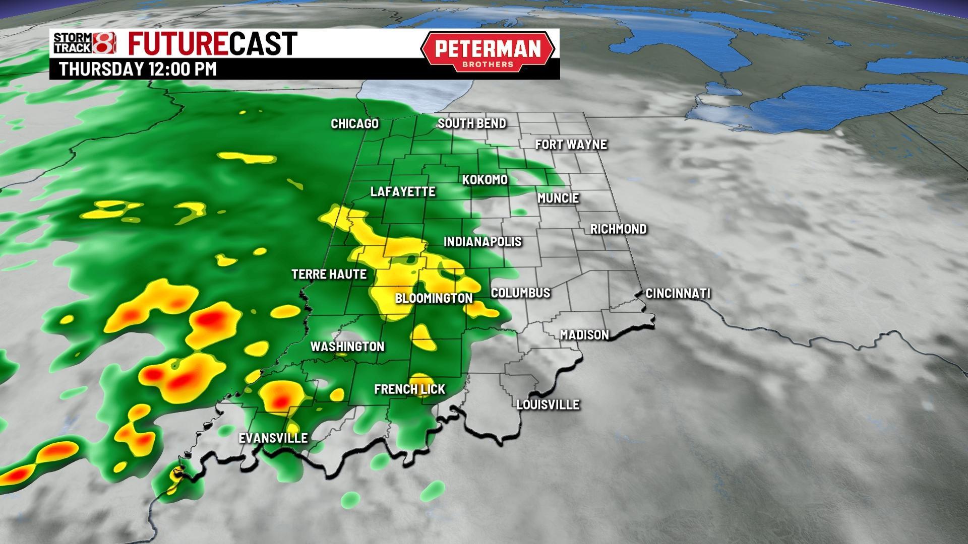 More rain Thursday and Friday, big warmup to follow - Indianapolis News ...
