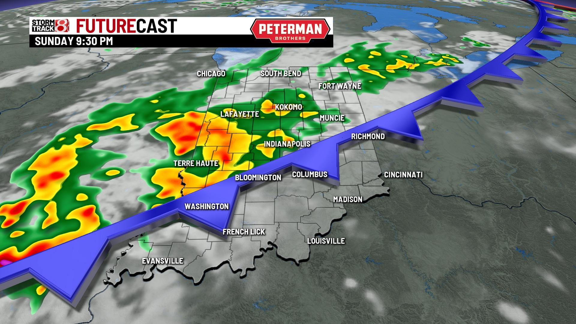 Tracking showers and storms tonight - Indianapolis News | Indiana ...
