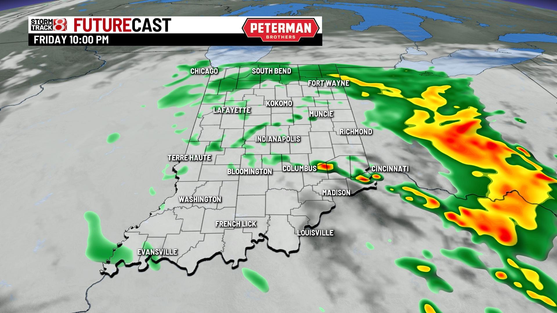 Soggy Friday night, dry weekend - Indianapolis News | Indiana Weather ...