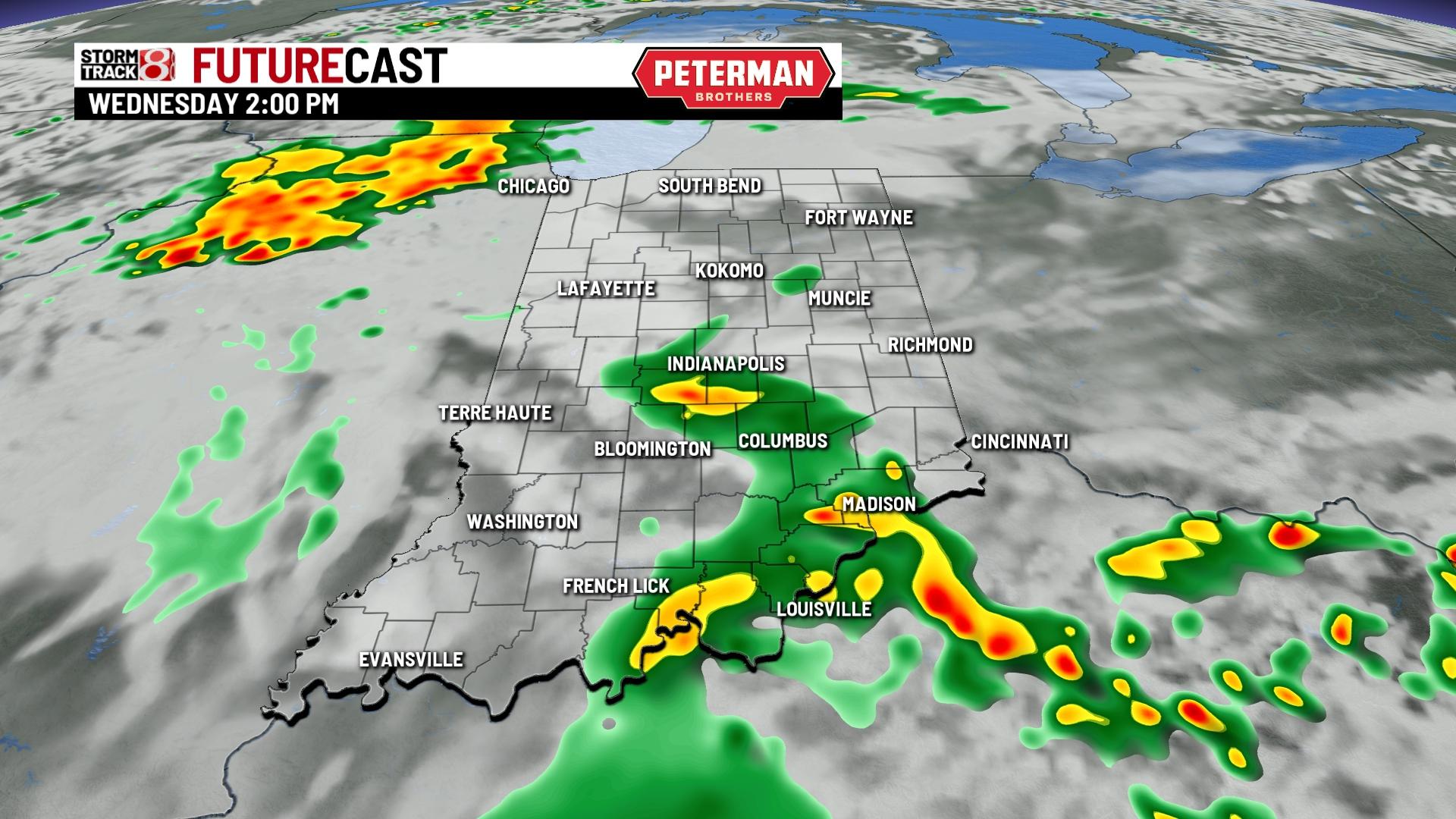Tracking Wednesday's rain and storms - Indianapolis News | Indiana ...