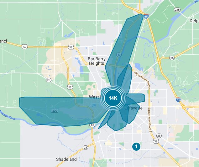 Duke Coverage Map Defect in line leads to Duke Energy outage for 14,500 in Lafayette ...