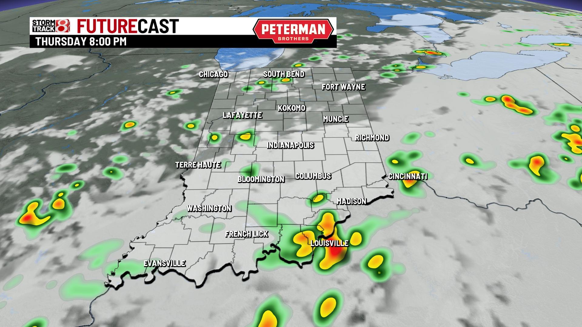 Storm chances Friday; warmup going into the weekend - Indianapolis News ...