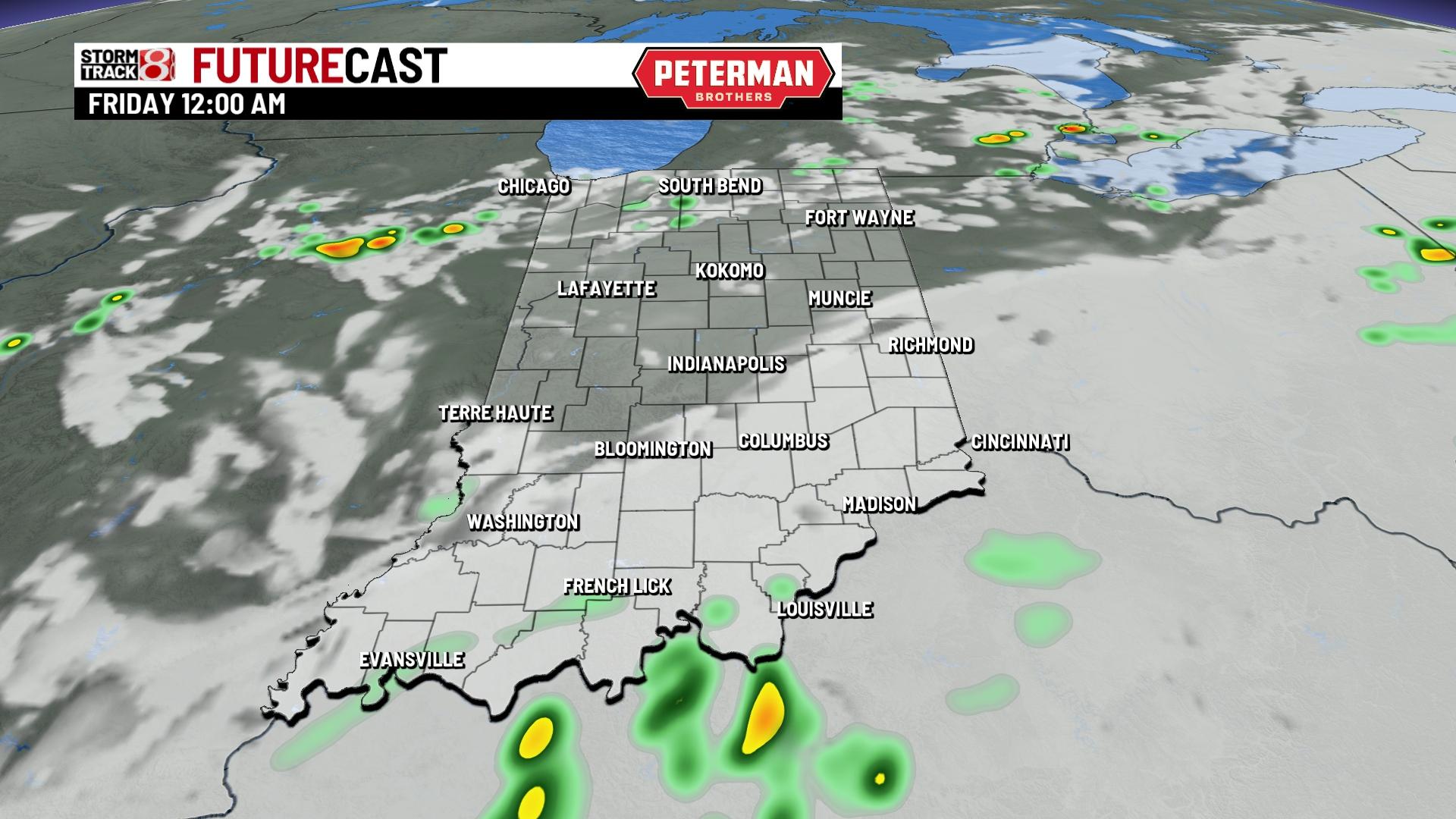 Storm chances Friday; warmup going into the weekend - Indianapolis News ...