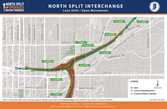 Split Interchange Traffic shift starts Saturday on WB I-70 as part of North Split project ...