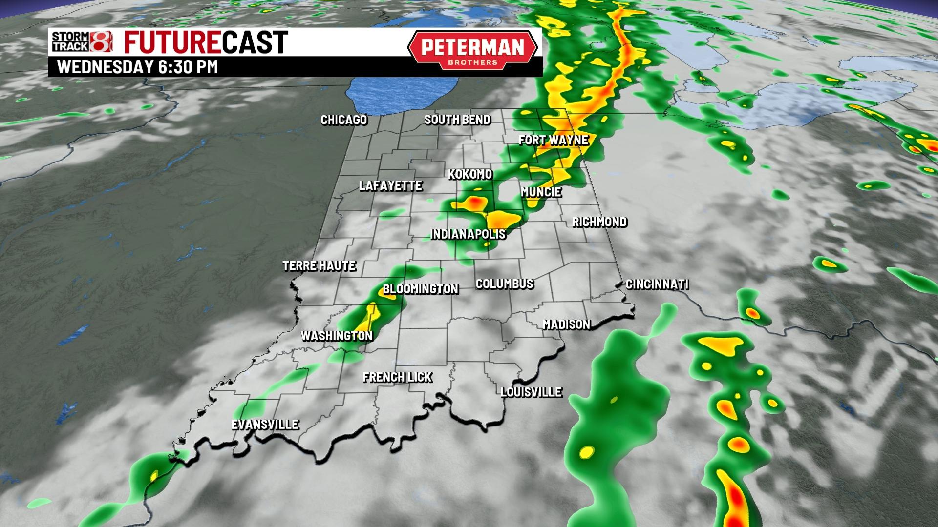 Damp and windy Wednesday ahead - Indianapolis News | Indiana Weather ...
