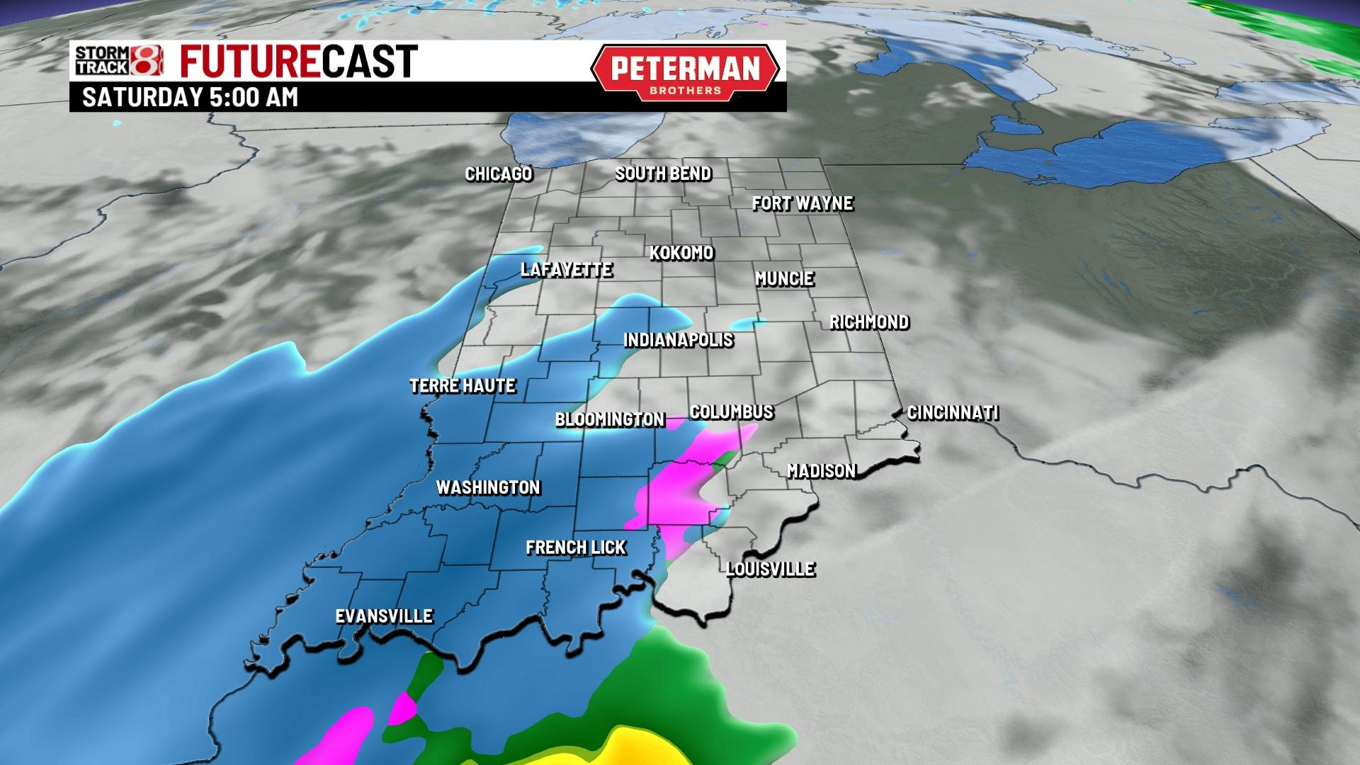Cold with snow chances Saturday - Indianapolis News | Indiana Weather ...
