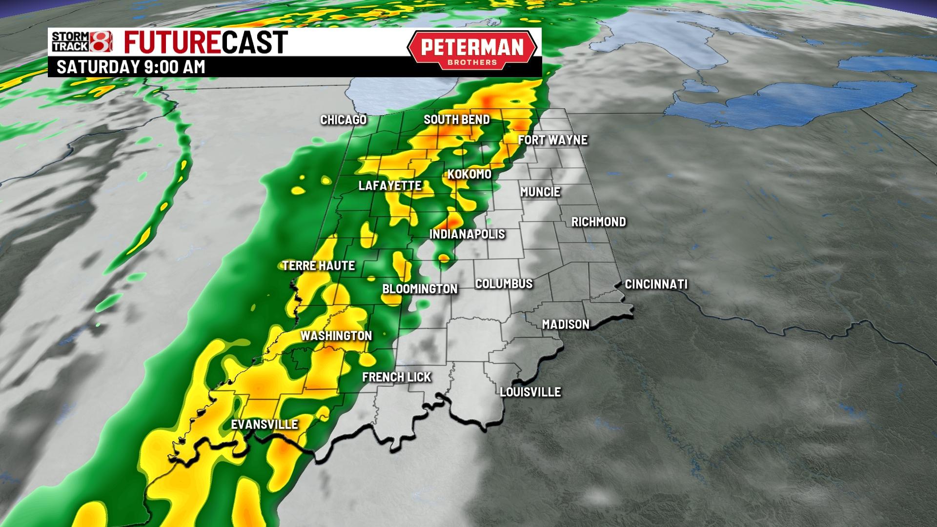 Windy and wet start to the weekend - Indianapolis News | Indiana ...