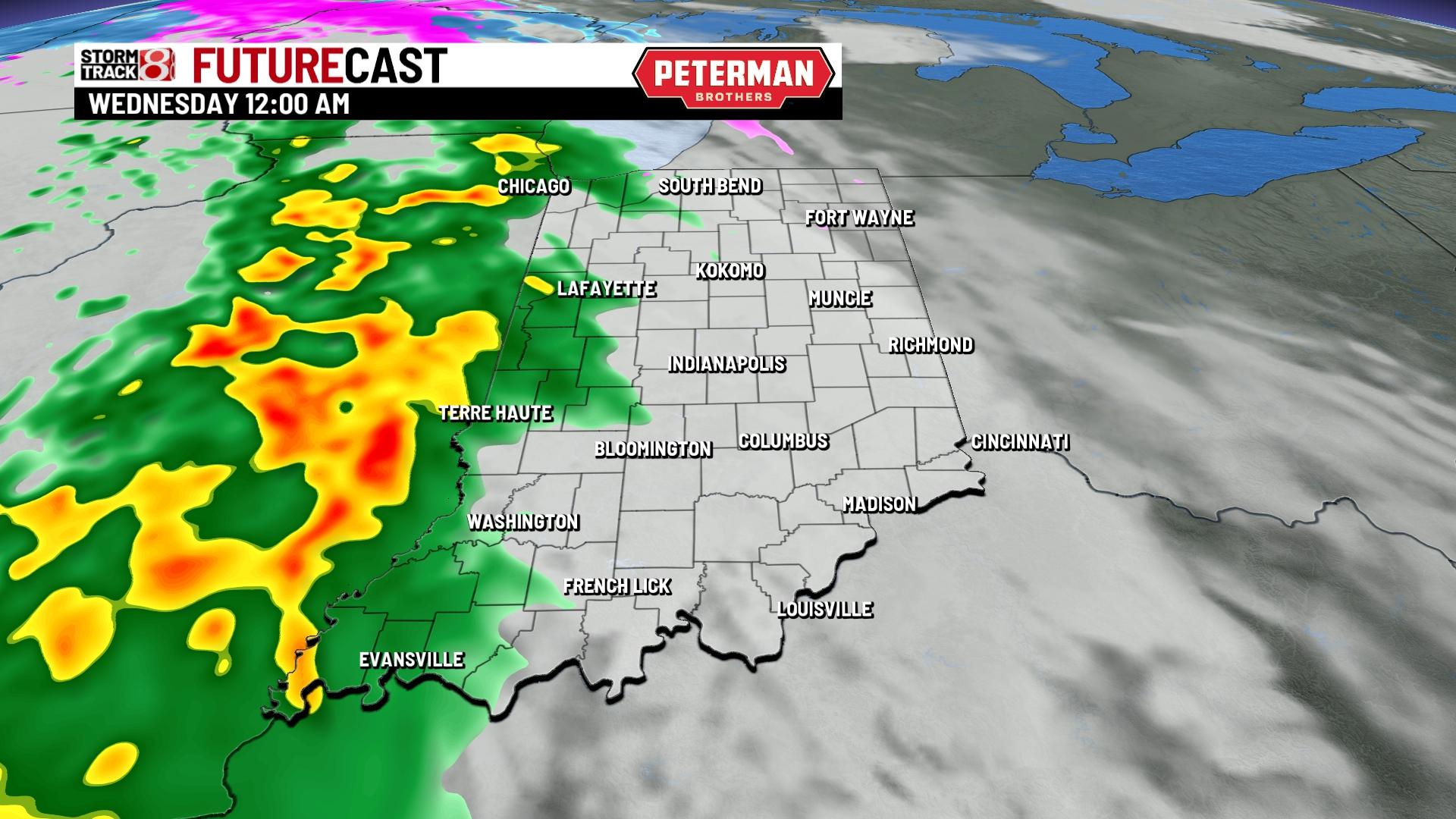 Much-needed rain to slide in through midweek - Indianapolis News ...