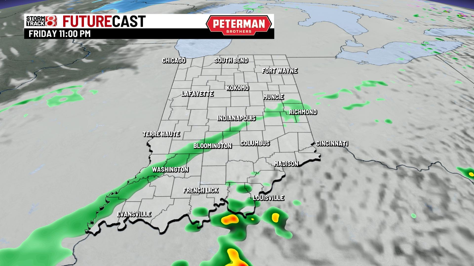 Windy Friday; several chances for rain ahead - Indianapolis News ...