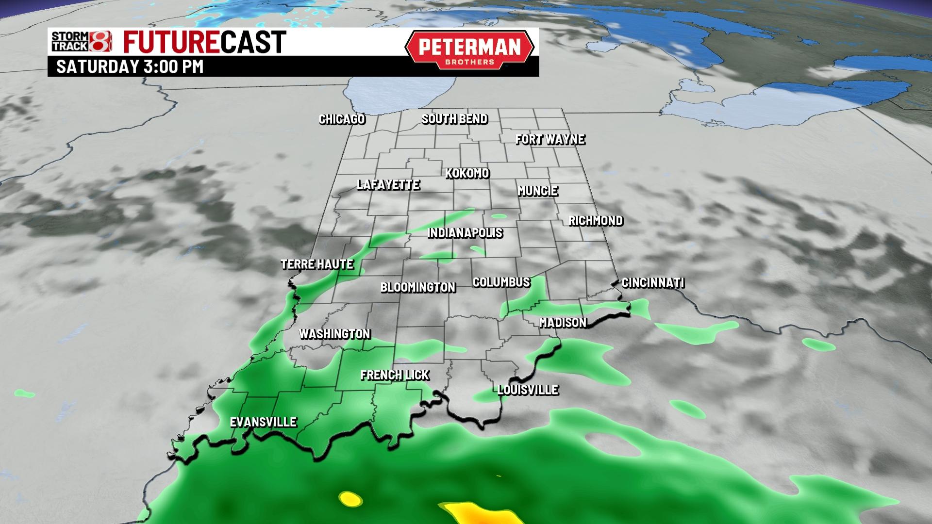 Keeping rain chances around going into the weekend - Indianapolis News ...