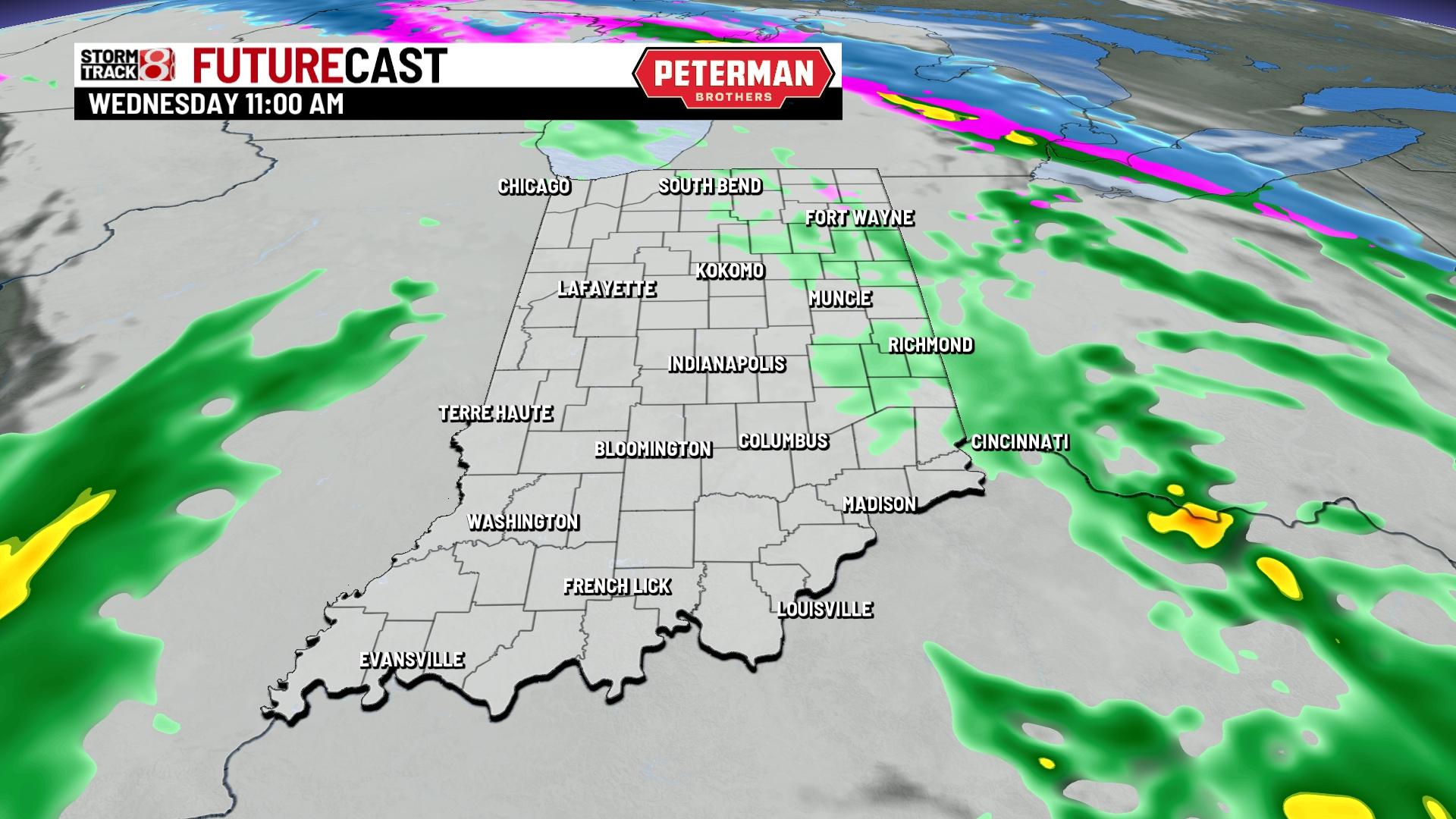 Much-needed rain to slide in through midweek - Indianapolis News ...