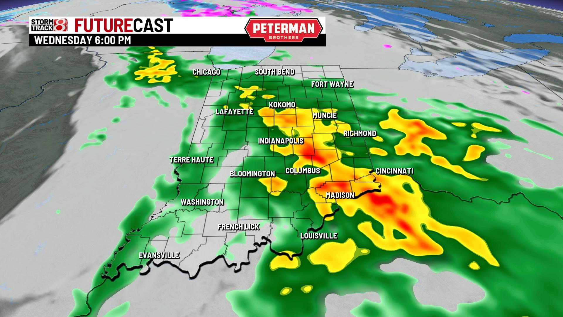 Much-needed rain to slide in through midweek - Indianapolis News ...