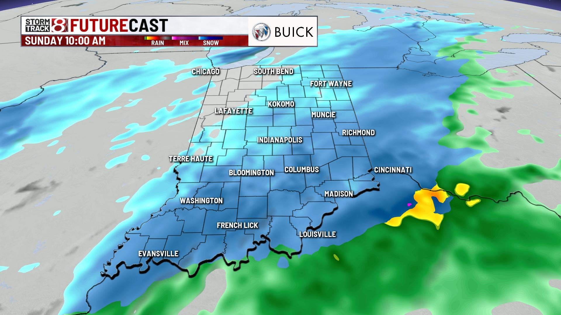 Light snow for Sunday - Indianapolis News | Indiana Weather | Indiana ...