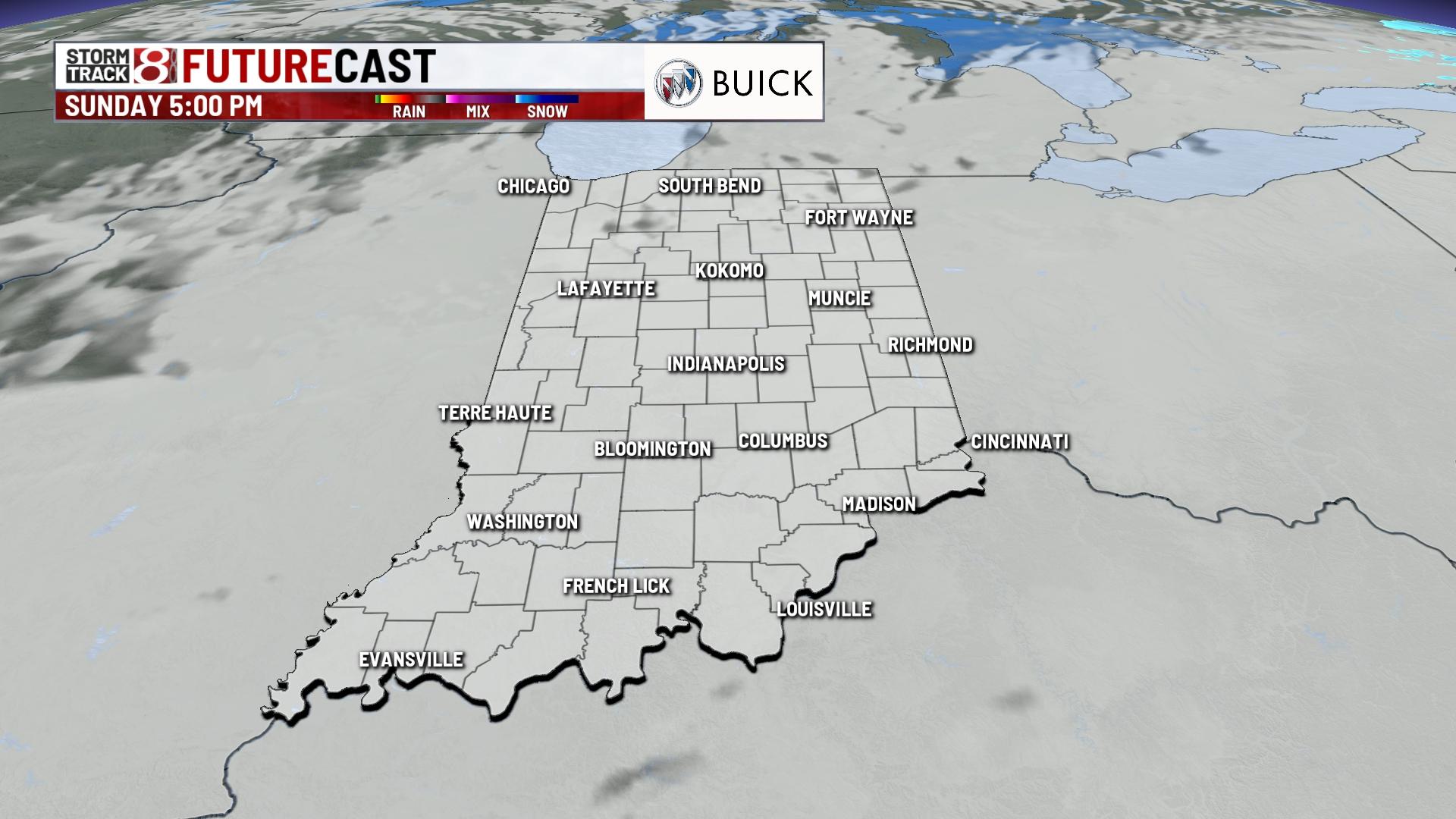 Spotty showers early Sunday; few flurries Monday morning - Indianapolis ...