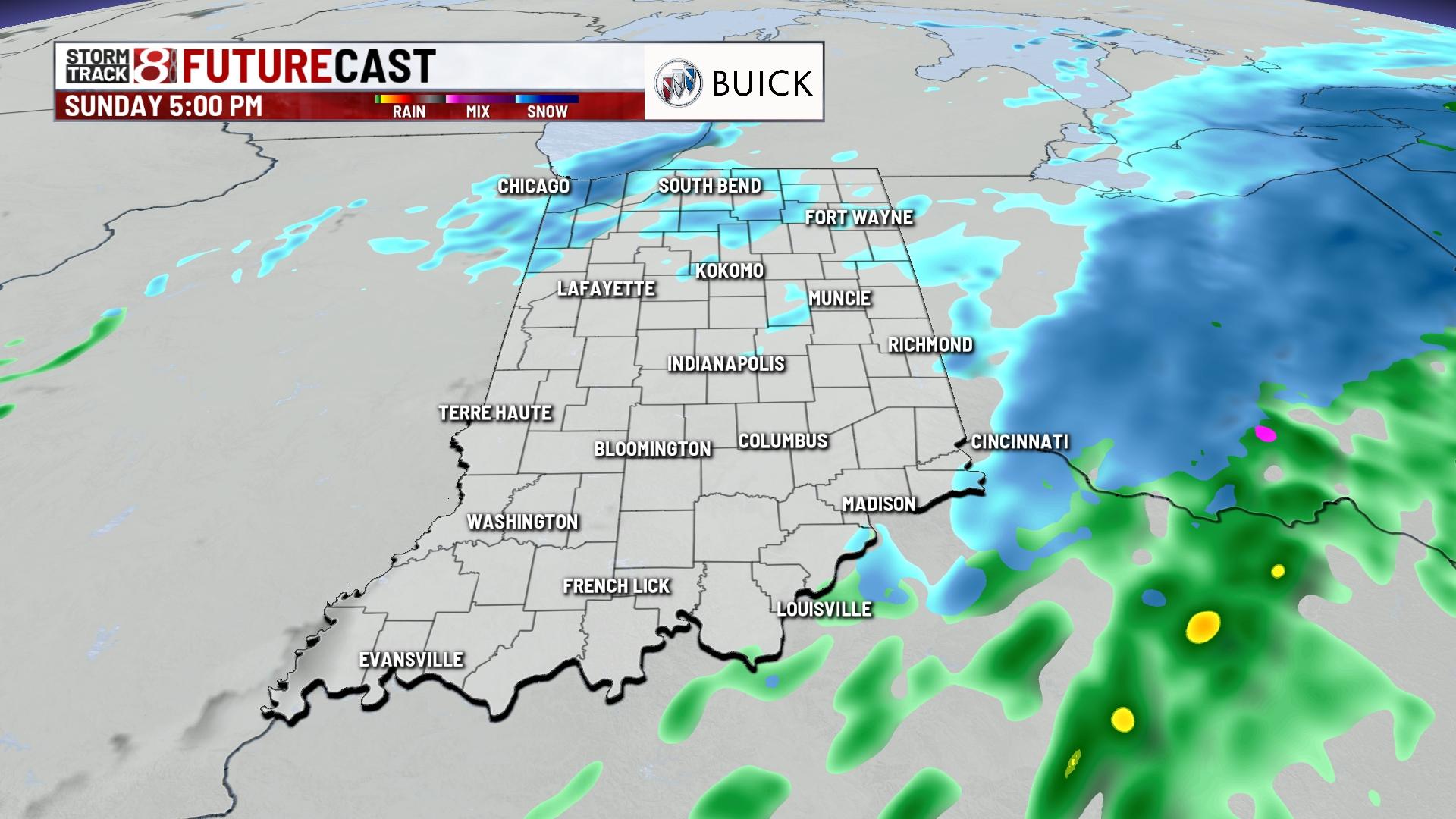 Light snow for Sunday - Indianapolis News | Indiana Weather | Indiana ...