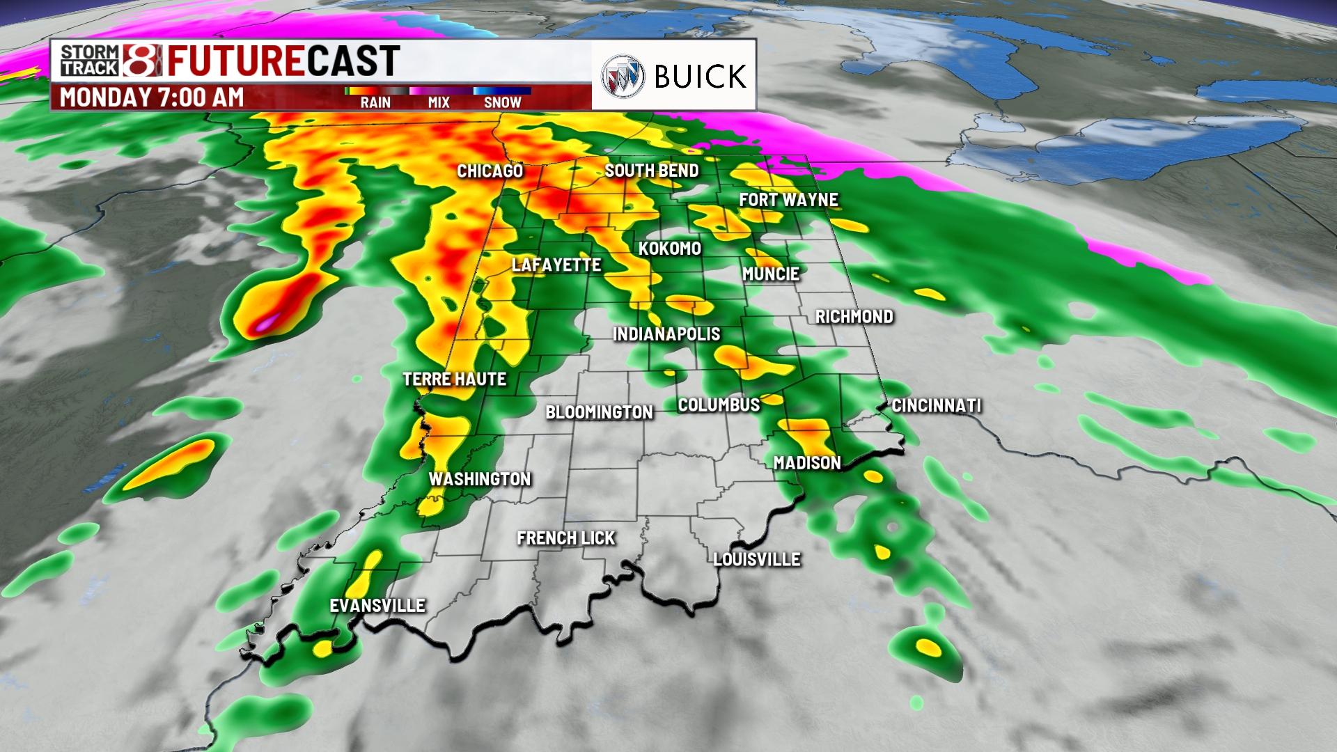Sunny Sunday; rain and wind return Monday - Indianapolis News | Indiana ...