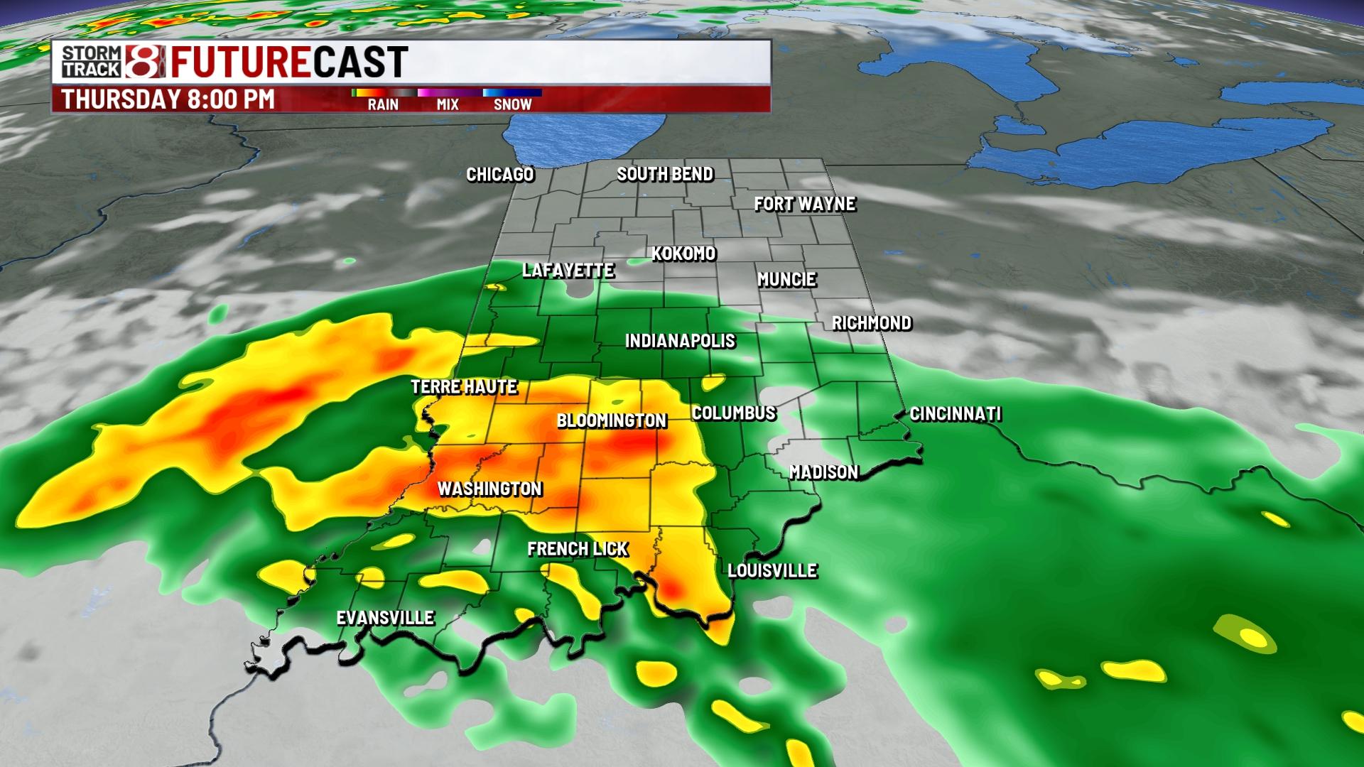 Damp Thursday night leads way to persistent rain chances into the ...