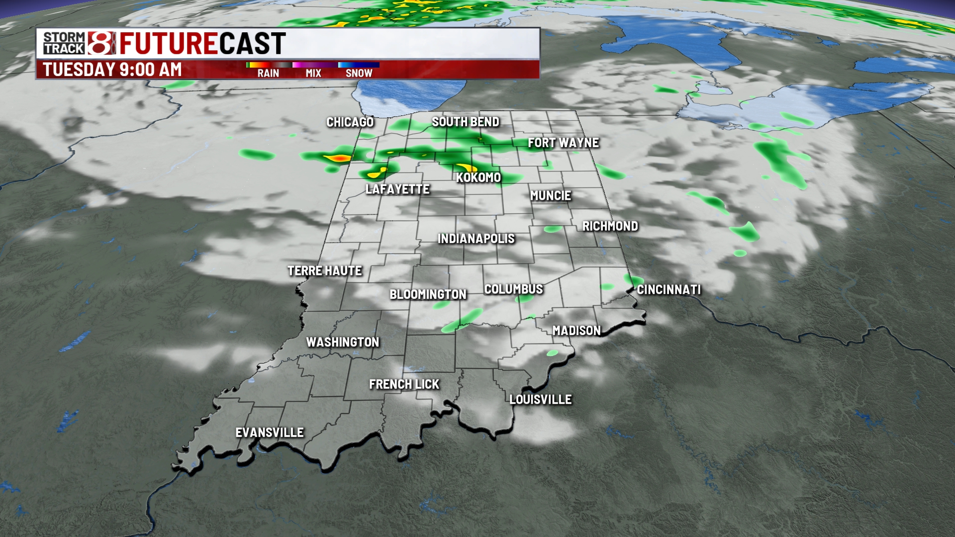 Windy and cool, with scattered showers Tuesday - Indianapolis News ...