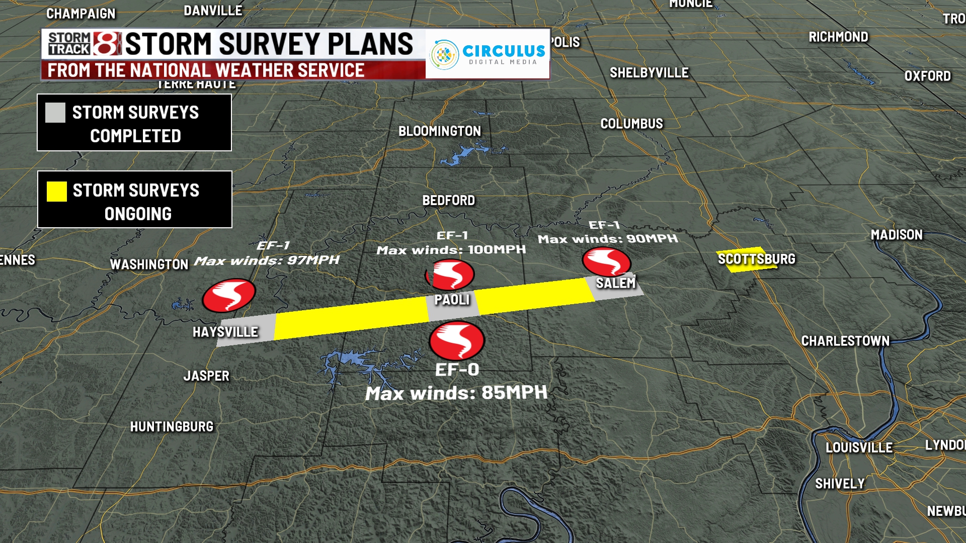 Tornadoes confirmed in southern Indiana after early Monday morning ...