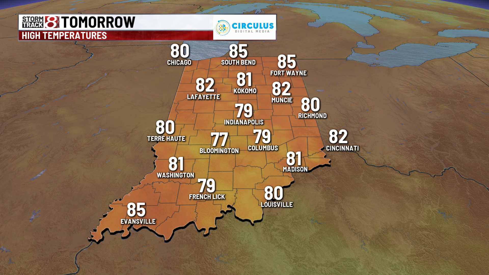More clouds Wednesday with higher humidity on the way - Indianapolis ...
