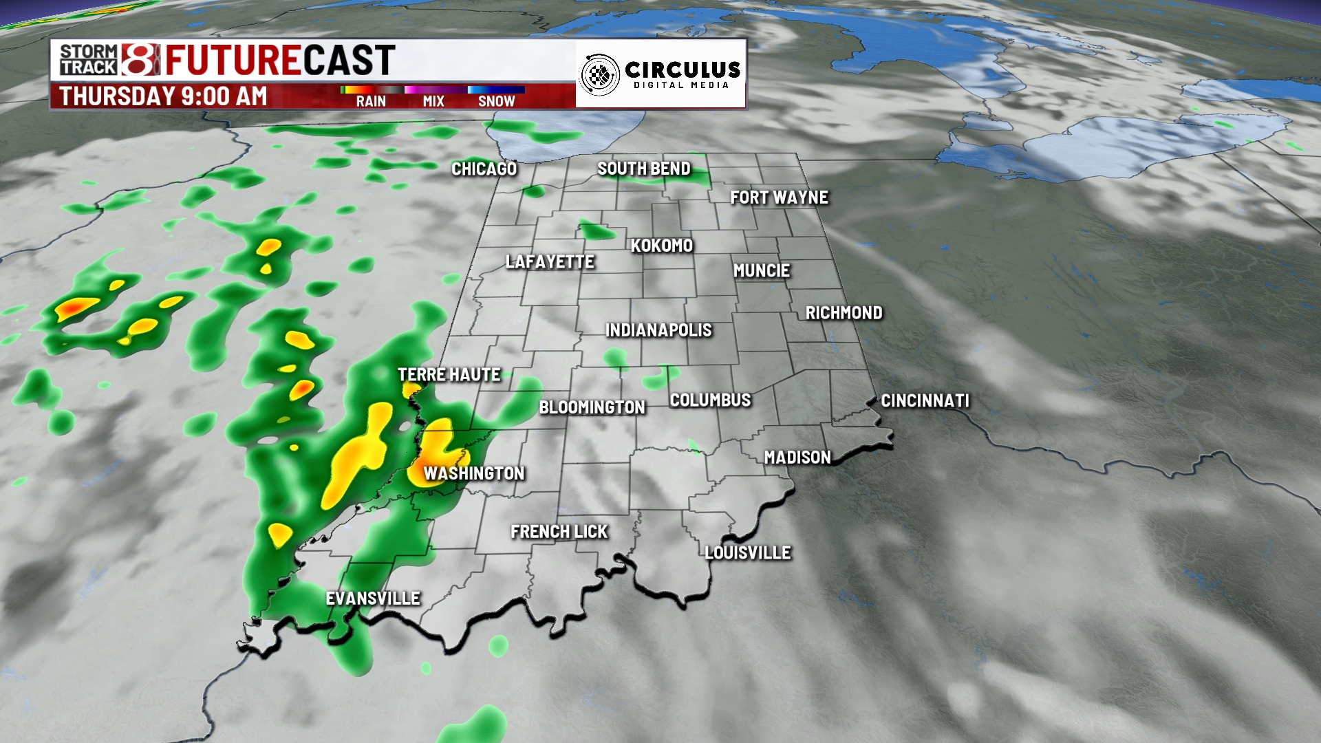 More cloudy Thursday, staying warm through the end of the workweek ...