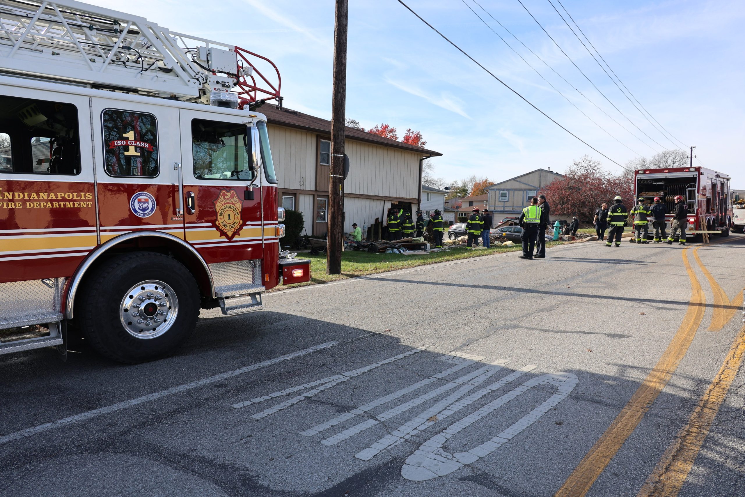 Driver hospitalized after crashing car into condo on Indy's west side ...