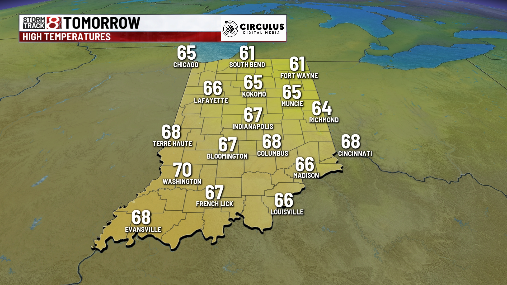 Mild temperatures through midweek, transition to rain and colder air to ...