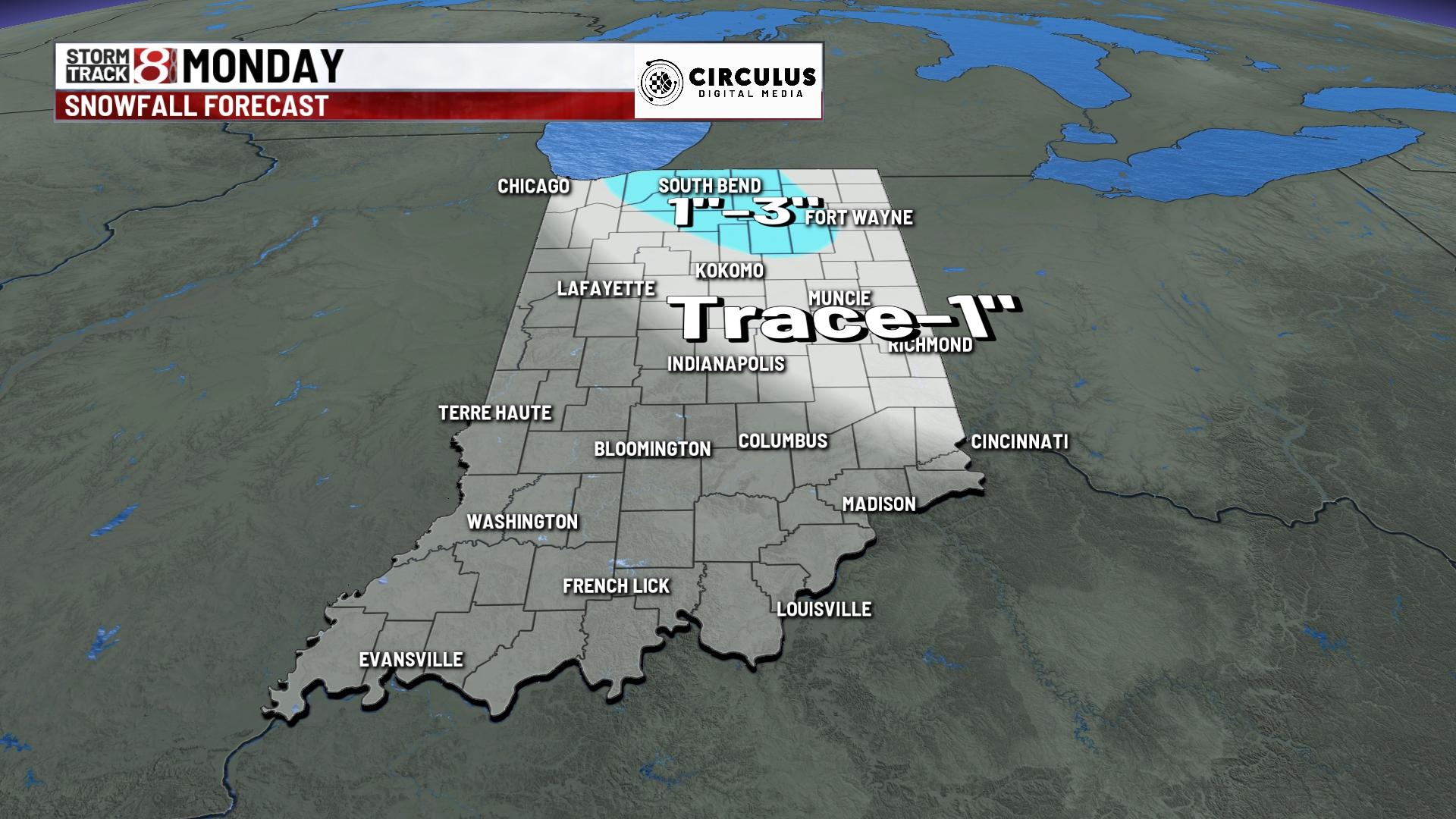 Rain exits today, snow squalls possible Monday - Indianapolis News ...