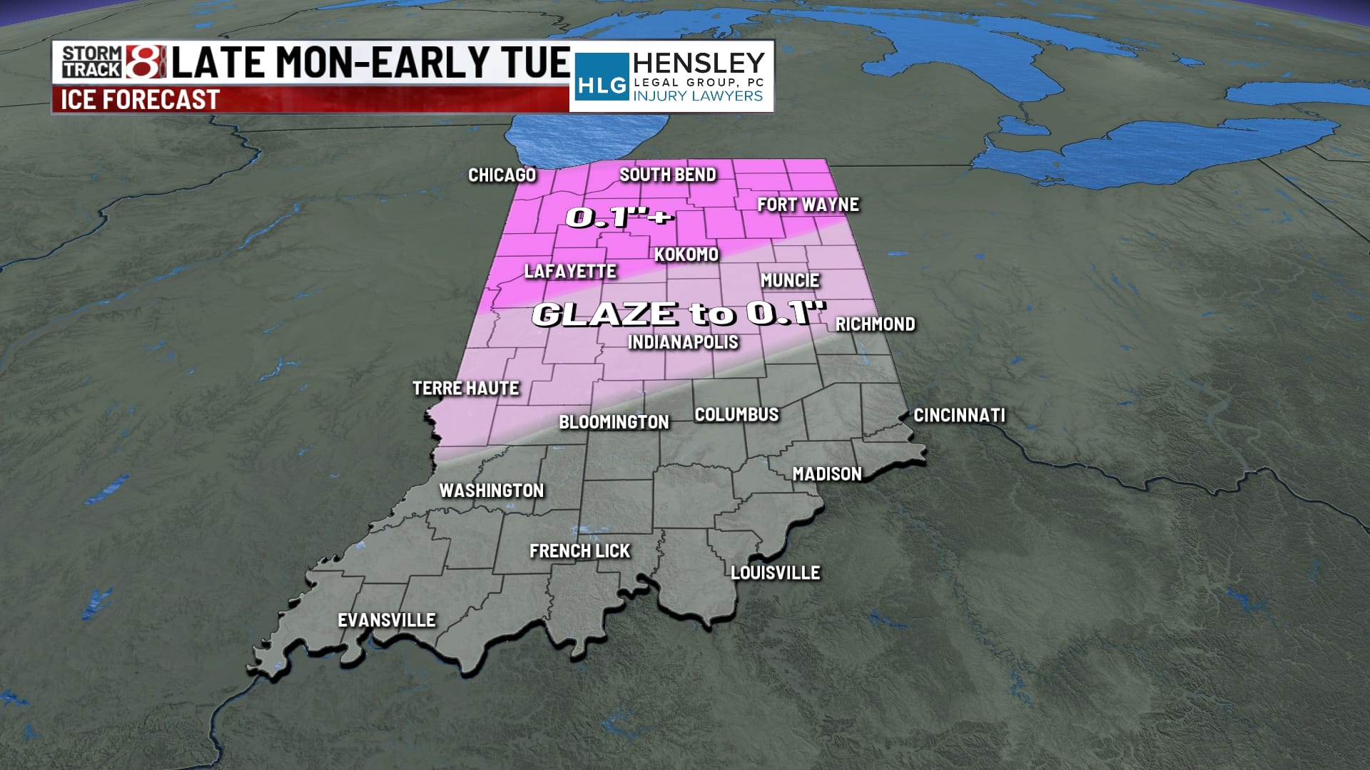 Monitoring freezing rain potential Monday night into Tuesday morning ...