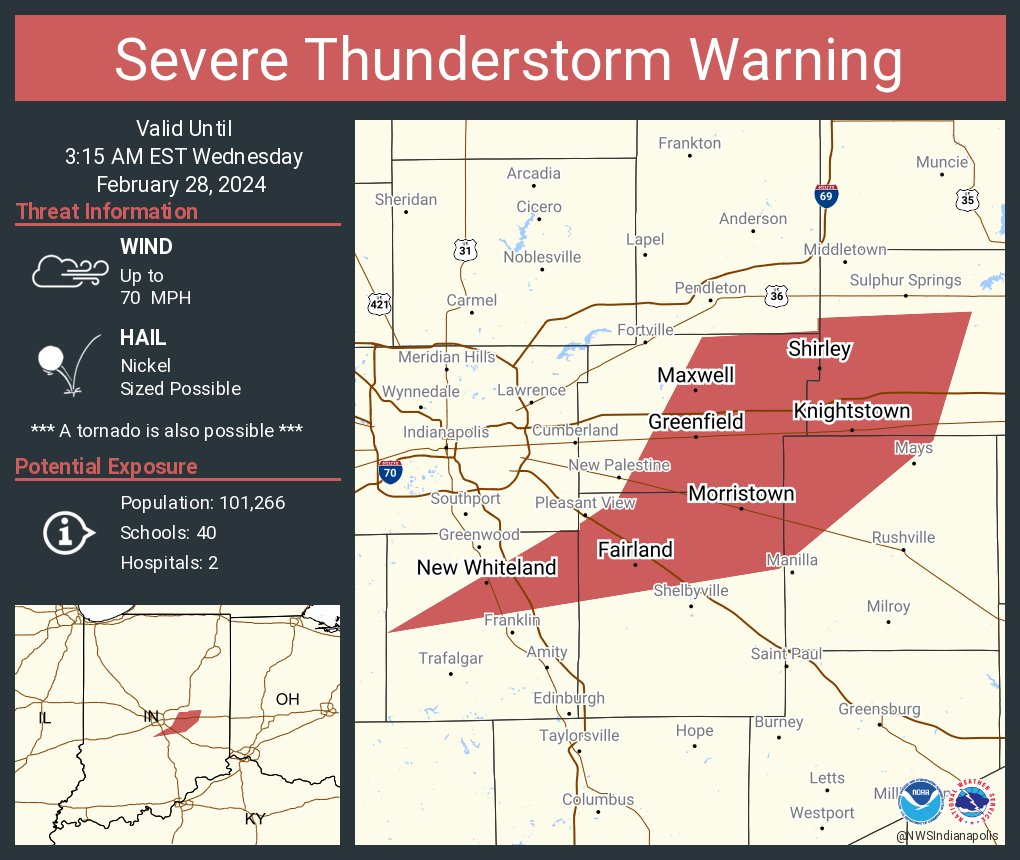 Tornado watch issued for central, southern Indiana - Indianapolis News ...