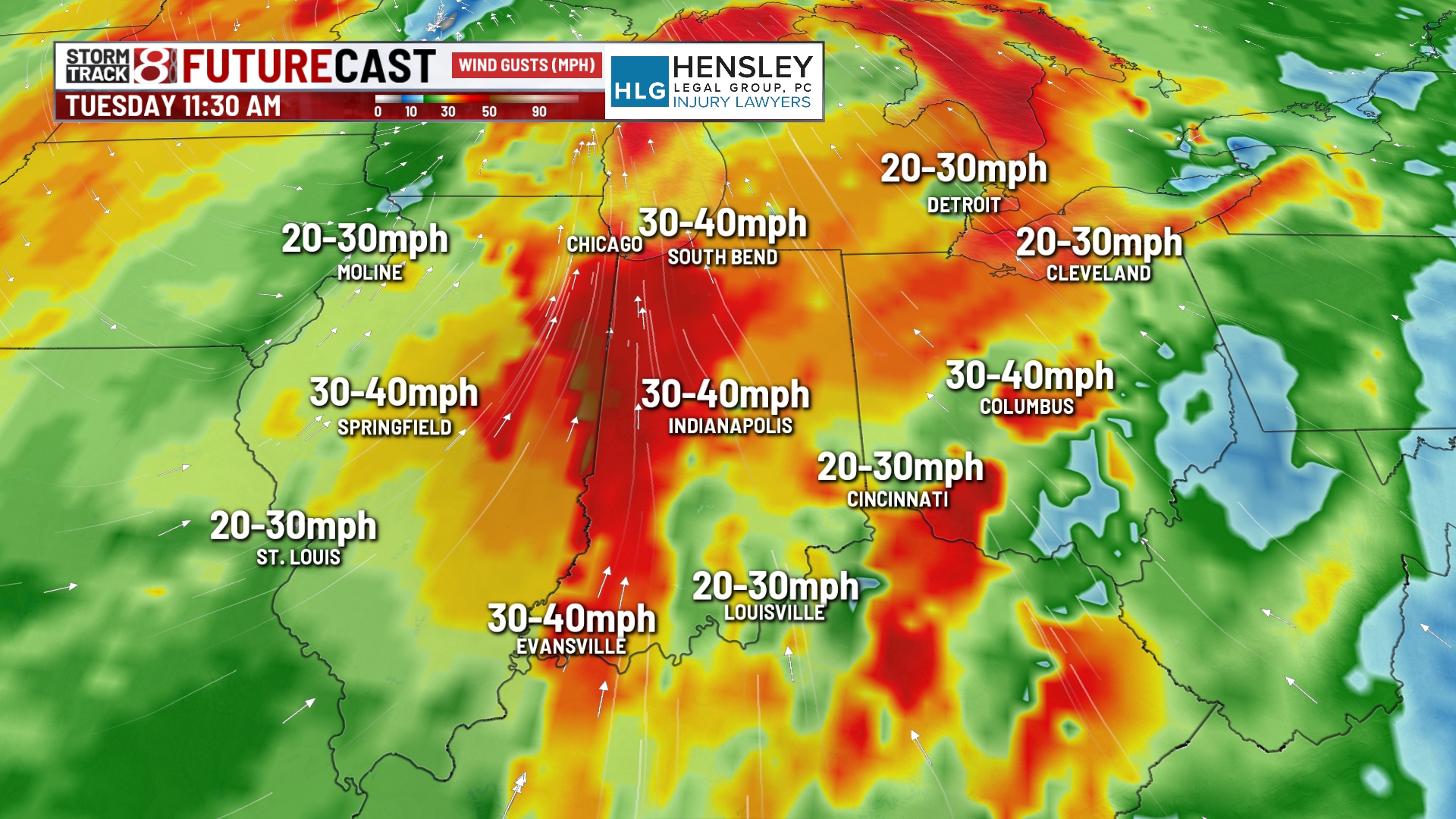 Wind advisory Monday evening through Tuesday - Indianapolis News ...