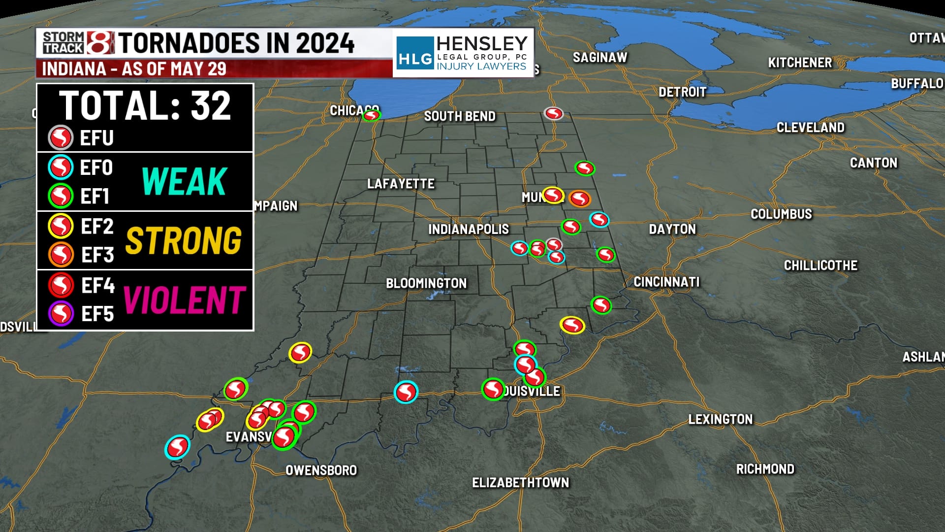 Weather service: 2 tornadoes hit Indiana on Sunday - Indianapolis News ...