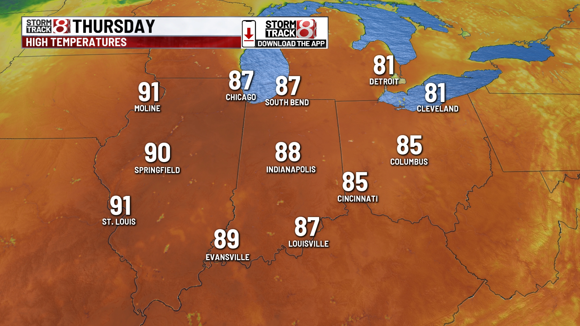Warm and humid weather with thunderstorms on Thursday - Indianapolis ...