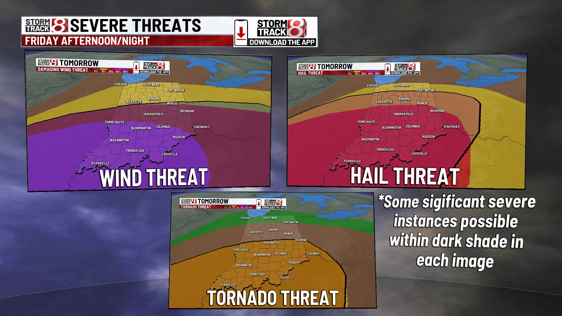 Friday's severe weather threat heightened - Indianapolis News | Indiana ...