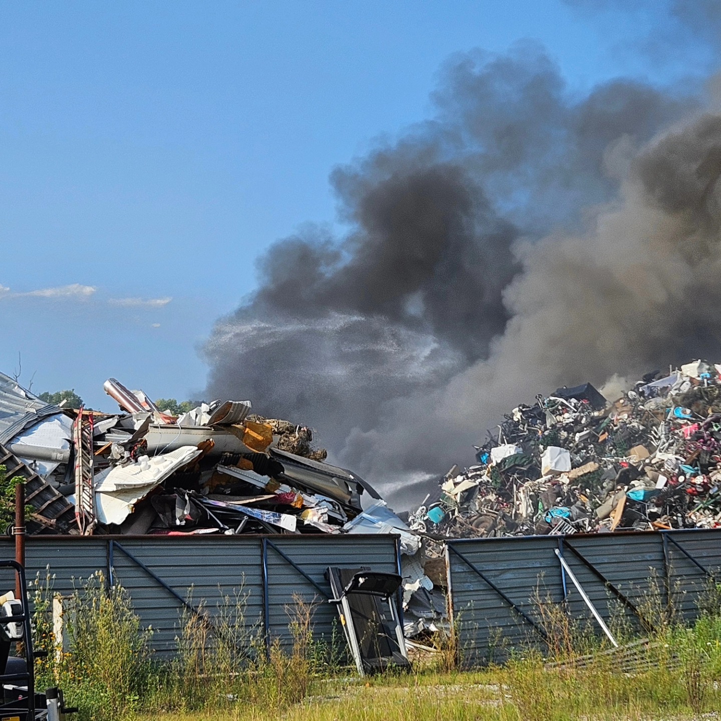 Scrap fire near Speedway creates massive plume of black smoke ...