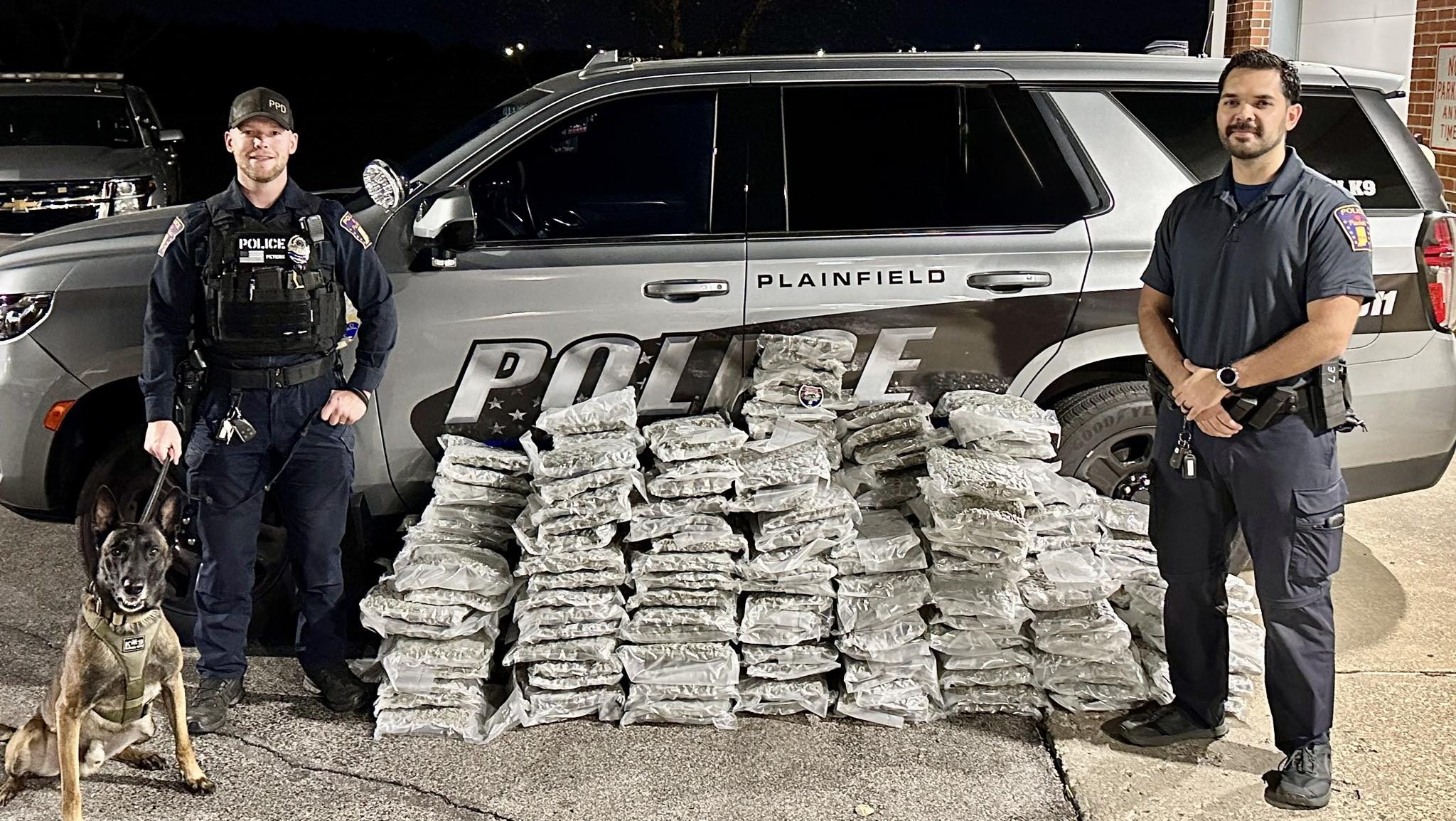 Plainfield police seize 216 pounds of marijuana during traffic stop