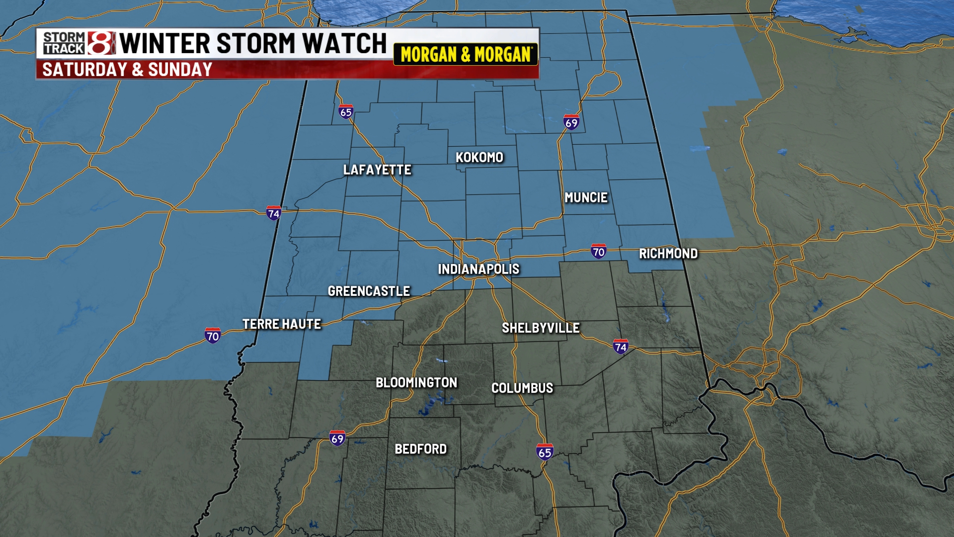 Winter storm watches call for heavy snowfall in much of Indiana ...