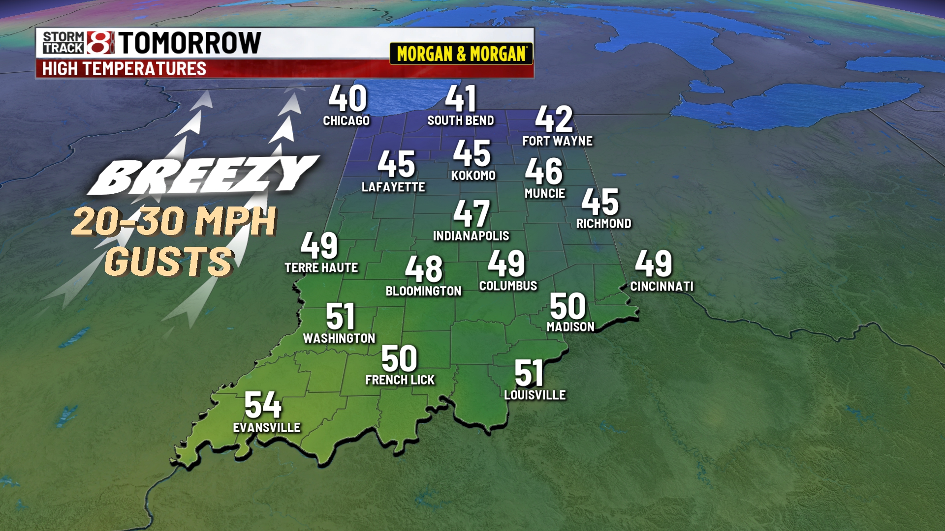 Sprinting back to the 40s Saturday, even warmer heading towards Christmas